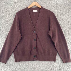 Zenana Sweater Womens 1X Plus Brown Cardigan Waffle Knit Button V Neck Stretch